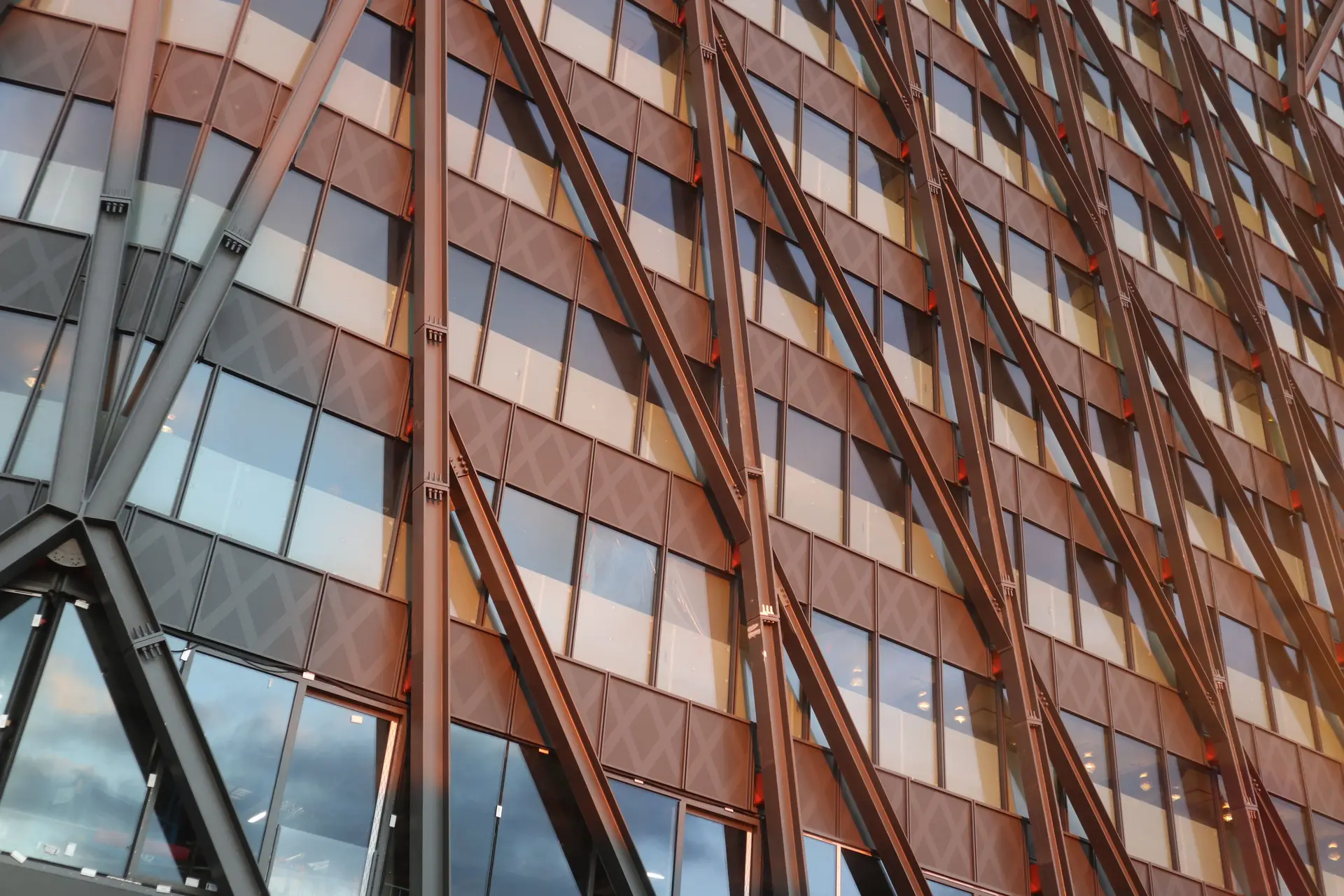 Architectural facade near London design quarter