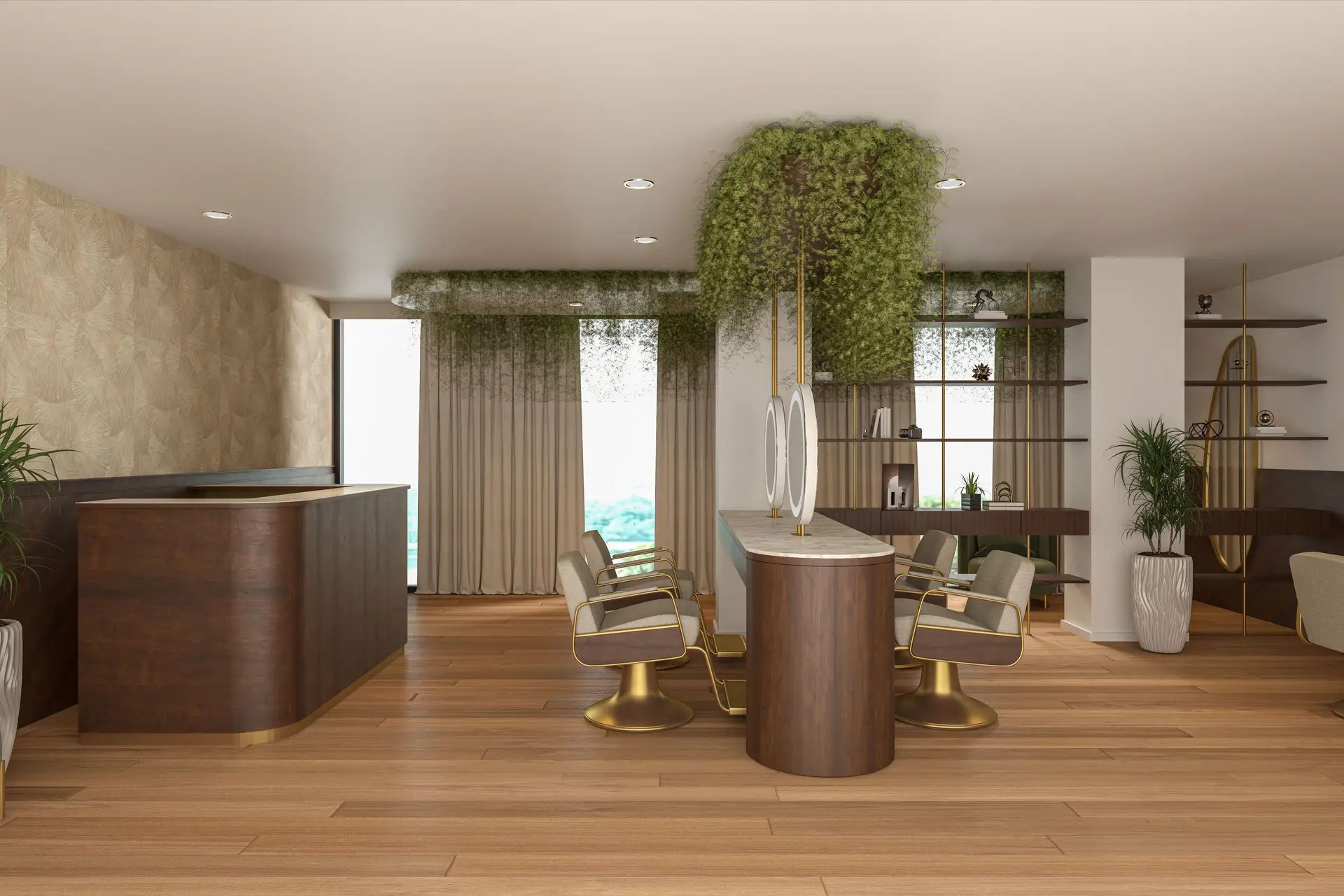 Boutique commercial hospitality interior featuring bespoke seating and calm acoustics